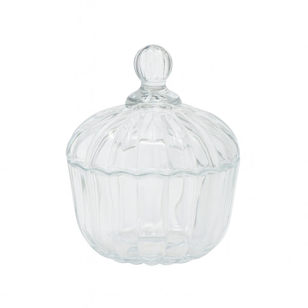 TG2030-2 Sunrise Sugar Bowl – 88mm Elegant Crystal Glass Jar with Lid