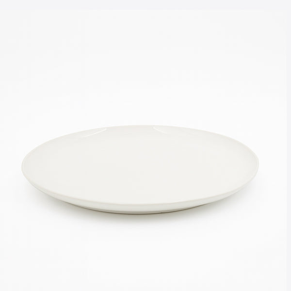 0001-1 – Ceramic Dinner Plate – 12.99" Glossy Ivory Finish