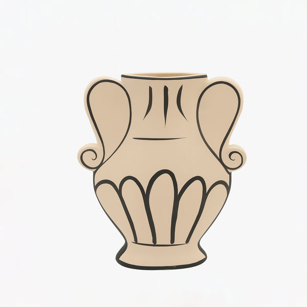 NW240795L-BEBK – Curved Twin Handle Flower Vase – 32cm (H)