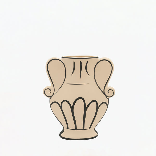NW240795S-BEBK – Curved Twin Handle Flower Vase – 23cm (H)