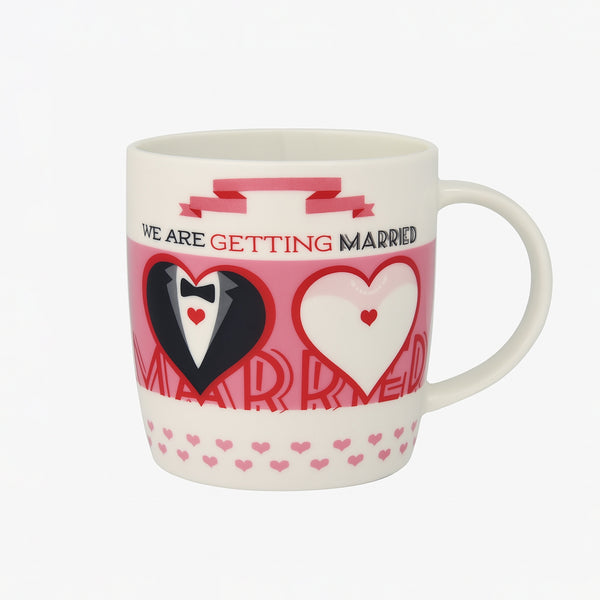 D4 77-1 – Ceramic Mug – Classic White with Heart Motif