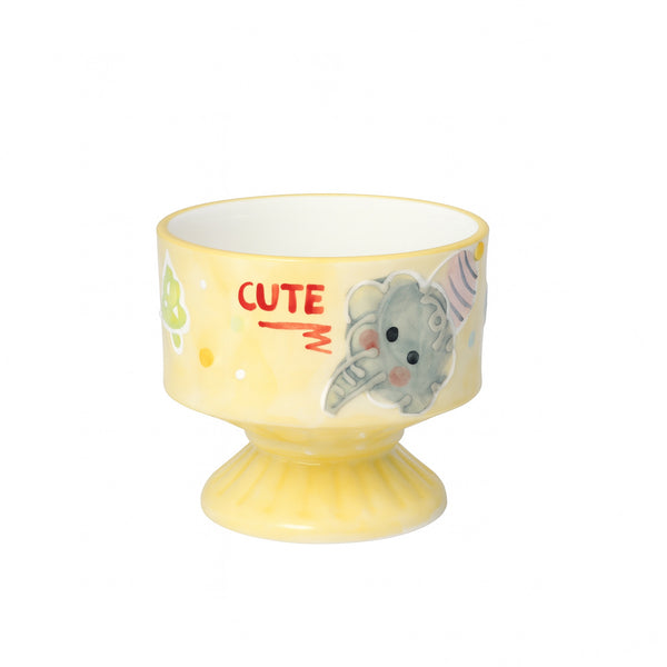 1513-18 Ceramic Ice Cream Cup – Cute Elephant Design on Pedestal Base