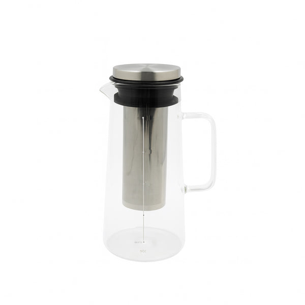 100791-12 Cold Brew Pot Coffee Maker – 1000 ml – Glass with Stainless Steel Filter & Clear Handle