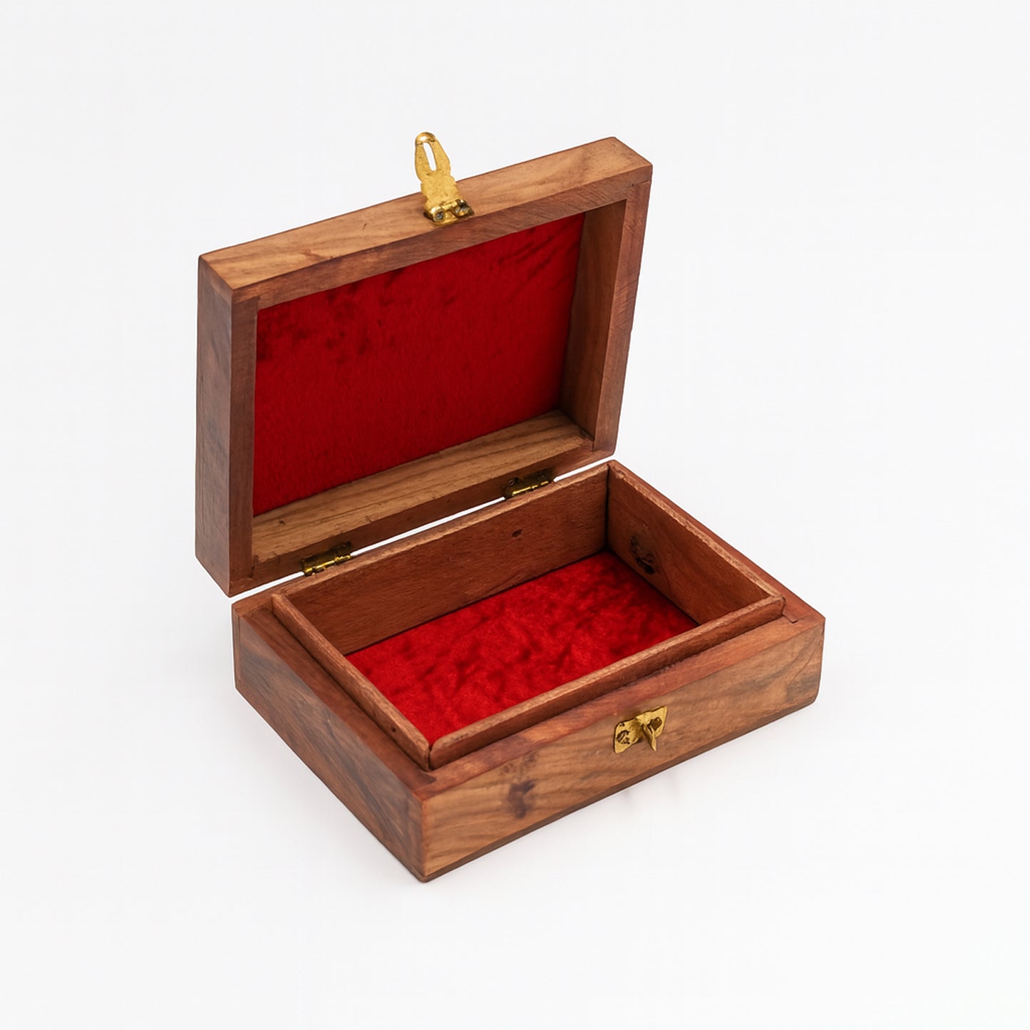 ABH Wooden Storage Box with Velvet Lining –  7 x 5 Inches