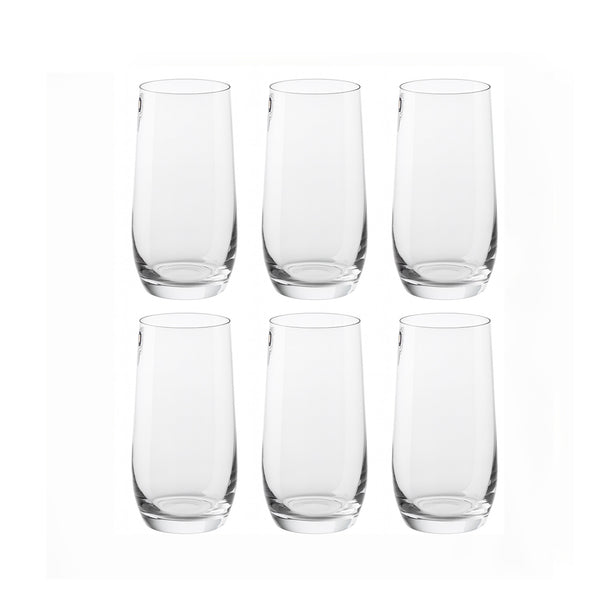 DCS3024-1 Deli Glass Set – 6 Pieces – 360 ml Transparent Highball Drinking Glasses