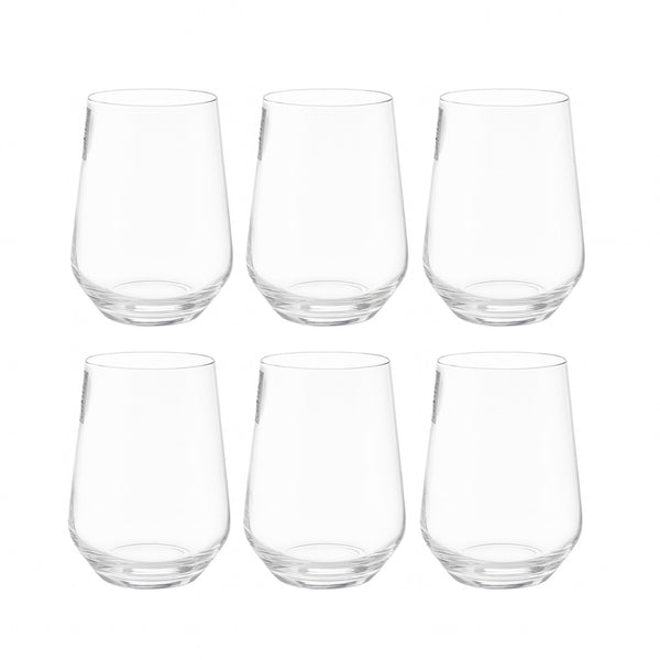 DCS3002-3 Deli Glass Set – 6 Pieces – 410 ml Transparent Tumbler Drinking Glasses