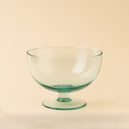 GLS-323 – Glass Fruit Bowl on Pedestal – 24cm – Clear Elegant Design
