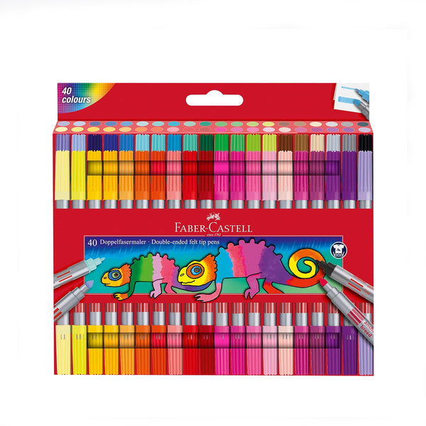 FC151140 – Faber-Castell Double-Ended Fibre Tip Pens – 40 Colours