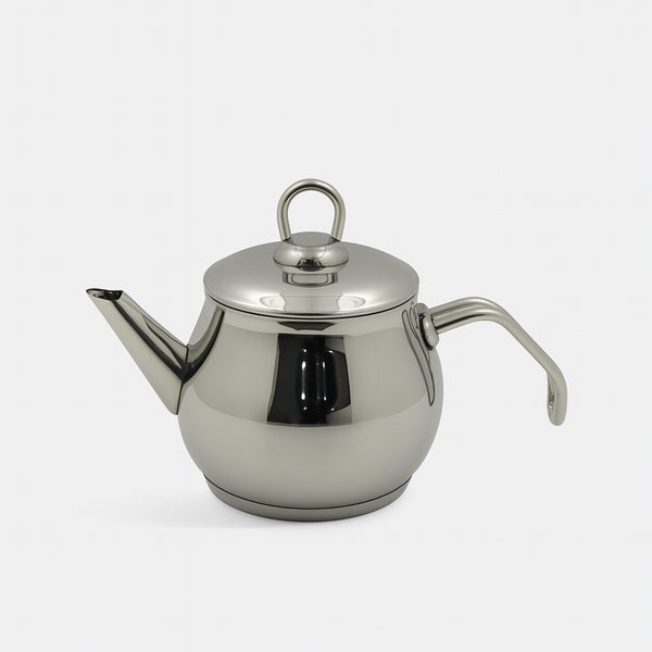 SS Stainless Steel Tea Pot – Classic Polished Design – 1L Capacity