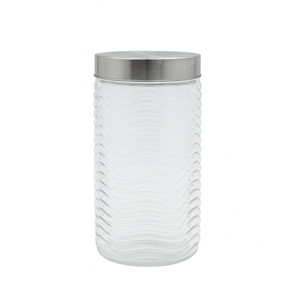KK316 Glass Storage Jar with Silver Lid – 1700 ml