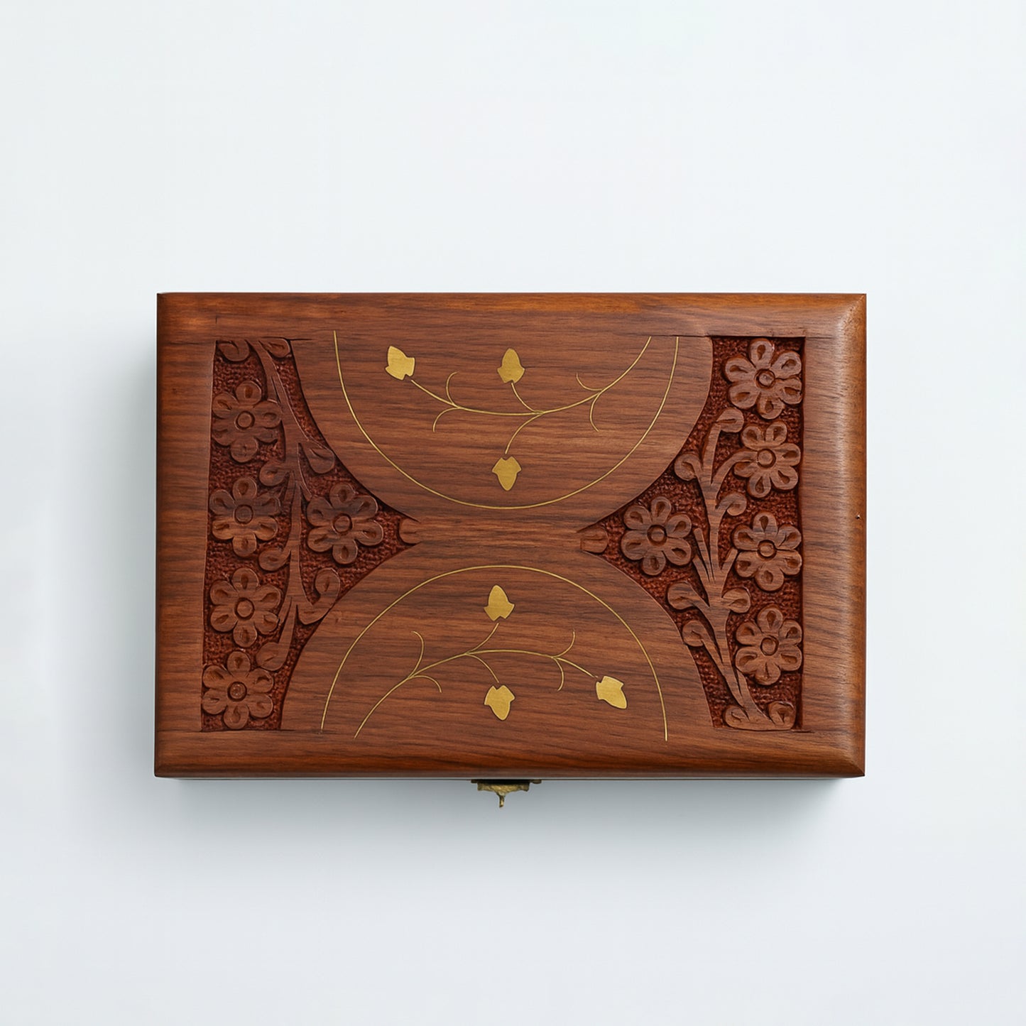 ABH Wooden Storage Box with Velvet Lining –  7 x 5 Inches