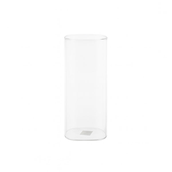HUD25762 Glass Flower Vase – 10cm (D) x 25cm (H) – Clear Tall Cylinder Design