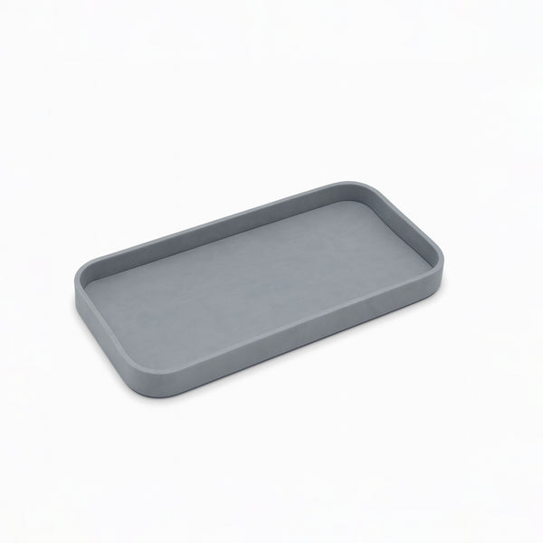 TR0096 Leather Rectangle Tray – 20 x 40 cm – Grey