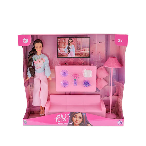 FUL-698112 Fulla Doll with Living Room Set – Stylish Home Playset