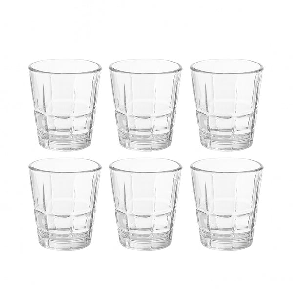 KB2041/KB033-5 Deli Lighth Short Glass Set – 6 Pieces – 56 ml Transparent Shot Glasses