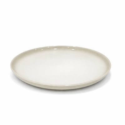2309-13 Ceramic Dinner Plate – 10" – White Gloss Finish with Gold Rim Accent | Siddiq Gifts – Mussafah Abu Dhabi