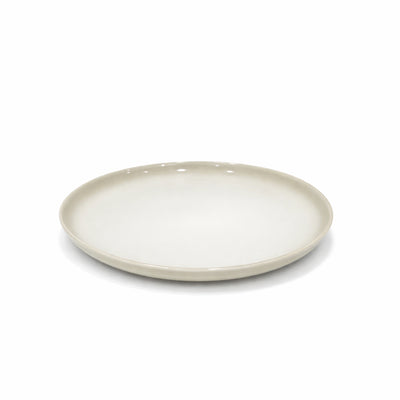 2309-14 Ceramic Side Plate – 8" – Soft Beige Rim with White Gloss Center | Siddiq Gifts – Mussafah Abu Dhabi