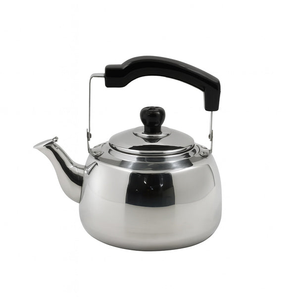 GER2711 – Stainless Steel Whistling Kettle – 3L Capacity – Black Handle