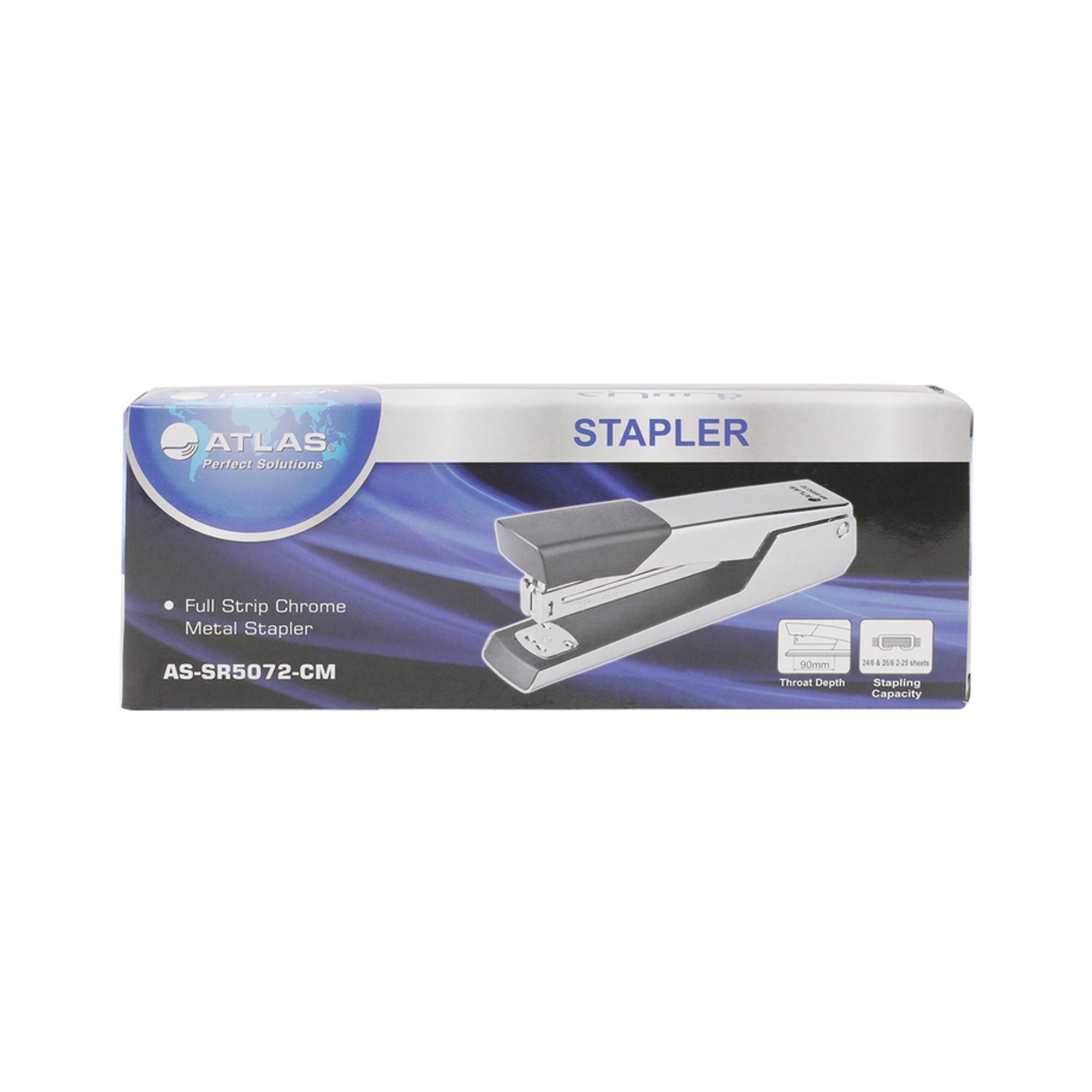 AS-SR5072-CM Atlas Full Strip Metal Stapler – Heavy-Duty Chrome Staple ...