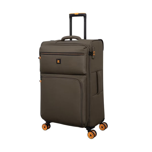 12-3149-08 Trolley Bag – 24" Medium-Size Travel Luggage in Brown
