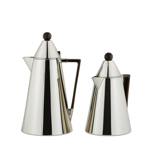 RGD17Q Vacuum Flask 2-Piece Set (0.5 L + 1.0 L) – Silver with Wooden Accents