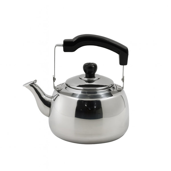 GER2710 – Stainless Steel Whistling Kettle – 2L Capacity – Black Handle