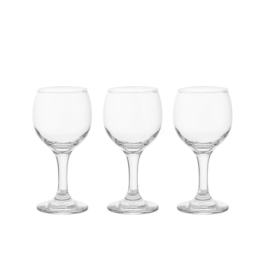 1077946 – G4U Red Wine Glass – 3-Piece Set – 290 ml Clear Stemmed Glasses