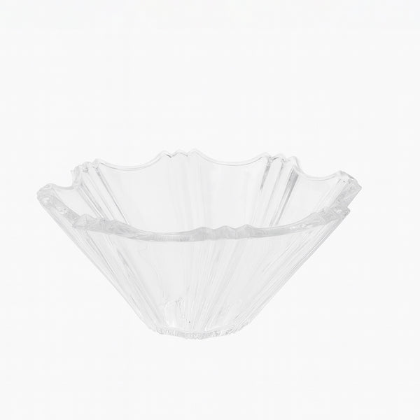 DSW2047-10 Deli Glass Fruit Bowl – 25 cm Crystal Clear Decorative Serving Bowl