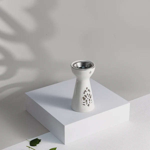 ET2981 Naqsh Incense Burner – White & Silver