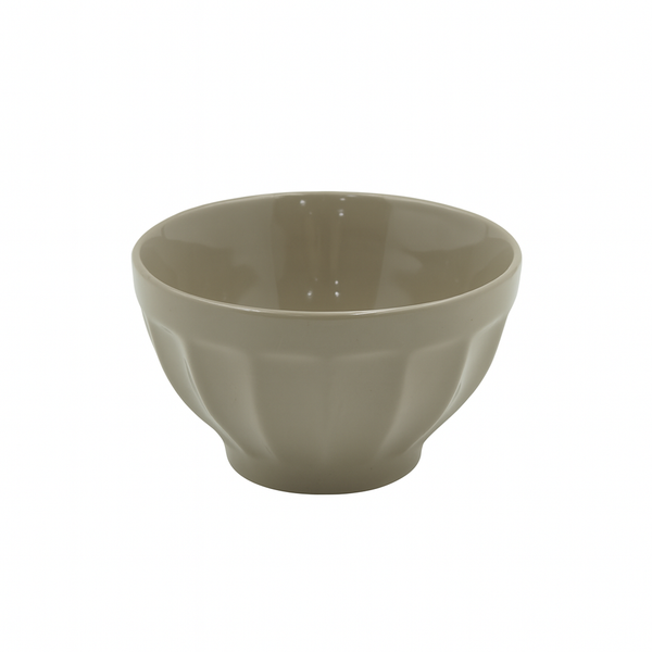 99581-18 – Ceramic Bowl – 4.5 Inches – Glossy Beige with Textured Pattern