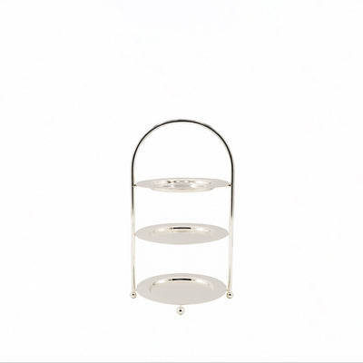 CD-7550 Plate Stand – 3 Layer – Silver Finish – 13cm (D) x 27cm (H) –