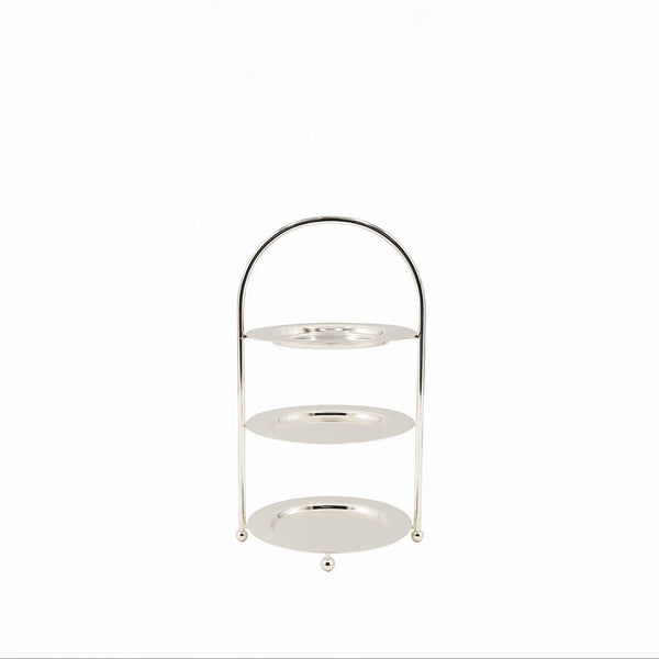 CD-7550,Plate Stand – 3 Layer – Silver Finish – 13cm (D) x 27cm (H) –