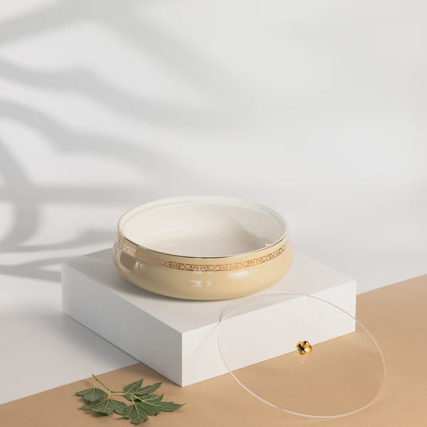 ET2972 Naqsh Large Date Bowl – Ivory & Gold