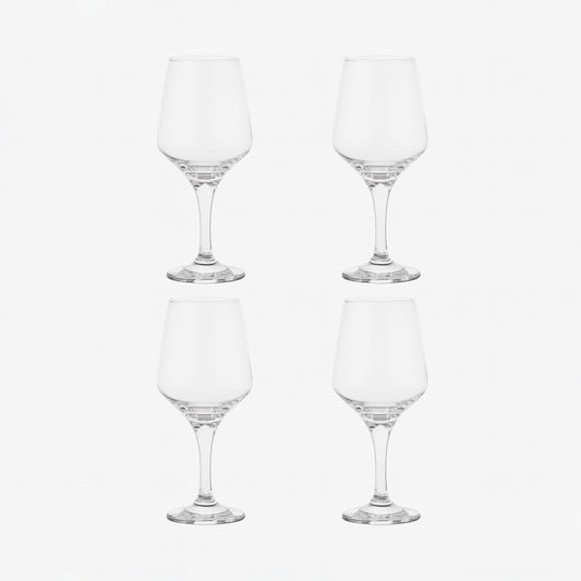 GL1303/43968 – Goblet Glass Cup 4-Piece Set – 360ml – Classic Clear Wine Glasses
