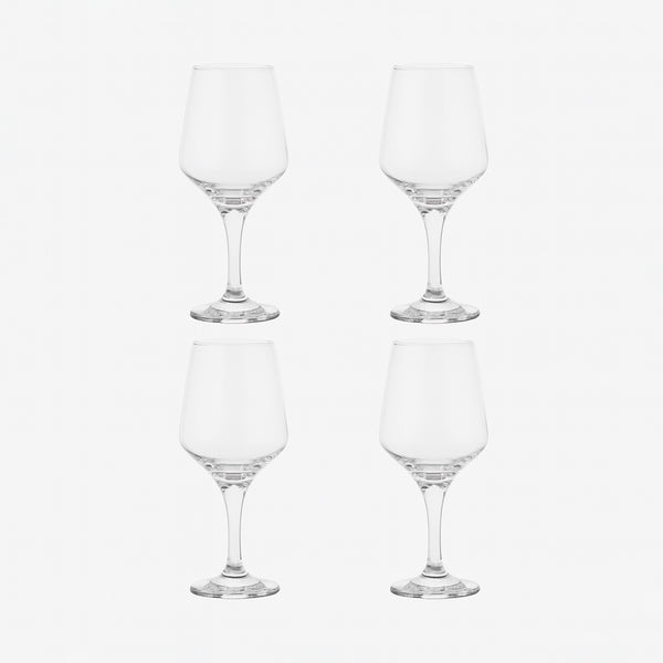 GL1303/43968 – Goblet Glass Cup 4-Piece Set – 360ml – Classic Clear Wine Glasses