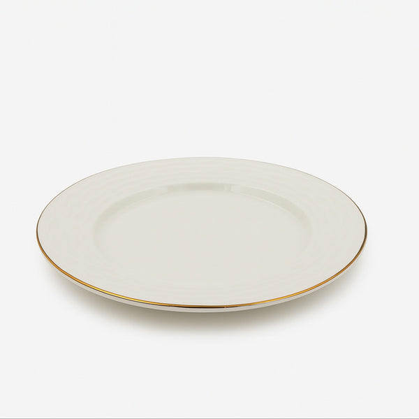PSN-3 – Ceramic Dinner Plate 26.7 cm – Ivory with Gold Rim