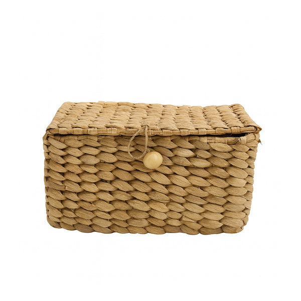 ABI3745 Rope Storage Box – 25cm (W) x 17cm (L) x 12cm (H) – Handwoven with Lid