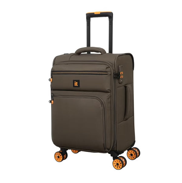 12-3149-08 Trolley Bag – 20" Compact Travel Luggage in Brown