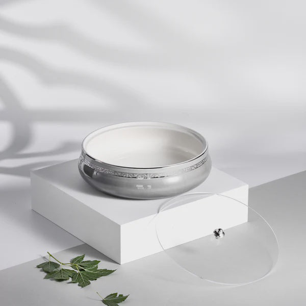 ET2973 Naqsh Large Date Bowl – Grey & Silver