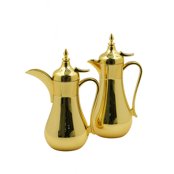 TSC08P Vacuum Flask 2-Piece Set (0.7L + 1.0L) – Gold Stainless Steel Thermos