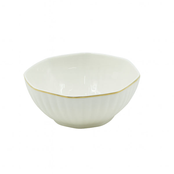 SC3634 Bowl – 5.12" Porcelain with Gold Rim