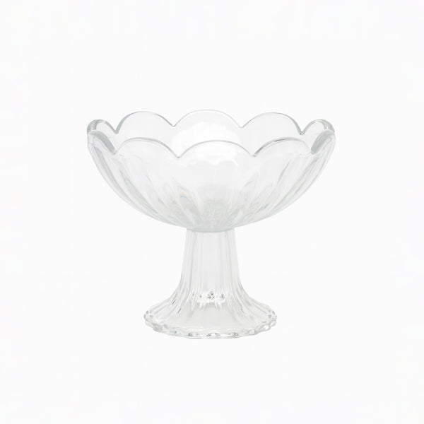 2501-5 Glass Fruit Stand – 16cm (D) x 10cm (H) – Elegant Pedestal Dessert & Snack Bowl