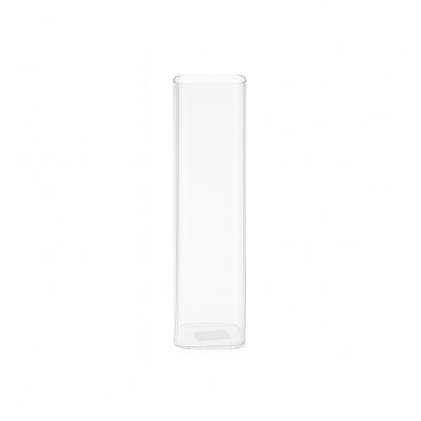 HUD25178 Glass Flower Vase – 6cm (D) x 25cm (H) – Clear Slim Cylinder Design