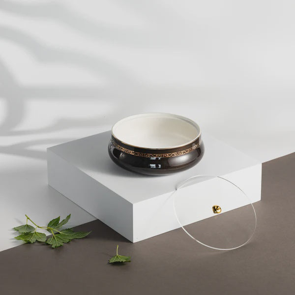 ET2979 Naqsh Medium Date Bowl – Black & Gold