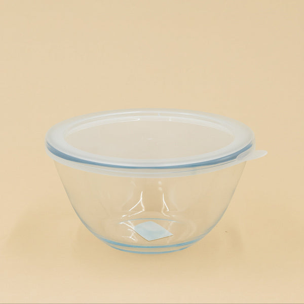 BG-GSB-1600 – Glass Bowl with Lid 1600 ml – Heat-Resistant Borosilicate Storage Bowl