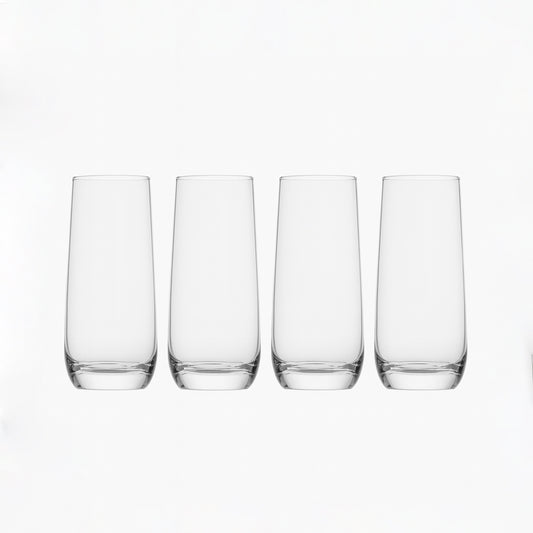 J3414/55502 – Glass Cup 4-Piece Set – 310ml – Slim Tapered Clear Glasses