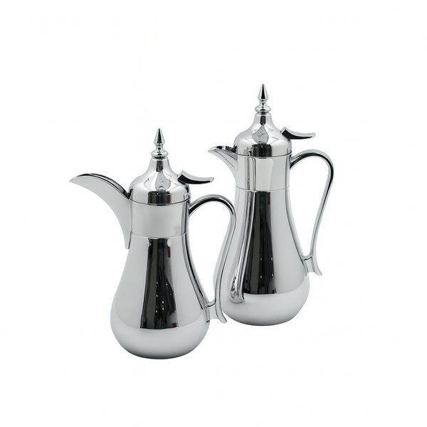 TSC08P Vacuum Flask 2-Piece Set (0.7L + 1.0L) – Silver Stainless Steel Thermos