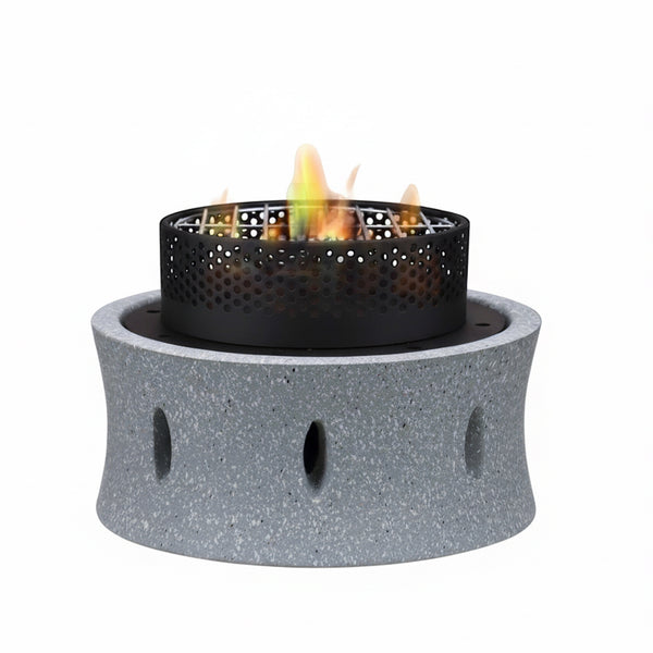 R251582-109 VIP Outdoor BBQ Stove – 28.5 x 28.5 x 18 cm – Round Compact Stone-Style Design