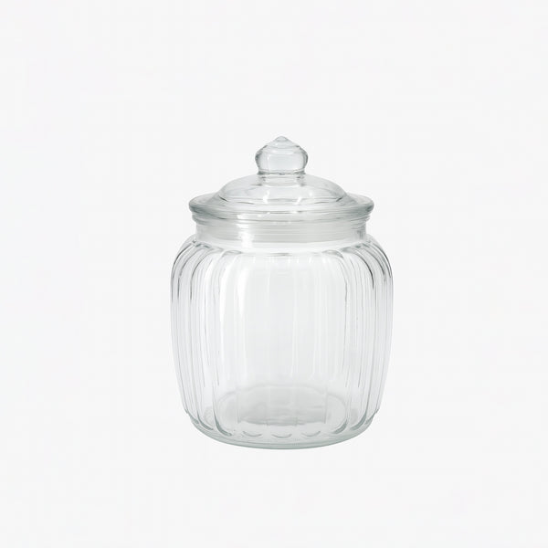 HMC10345 Heritage Glass Storage Jar with Lid – 650ml – Small Size