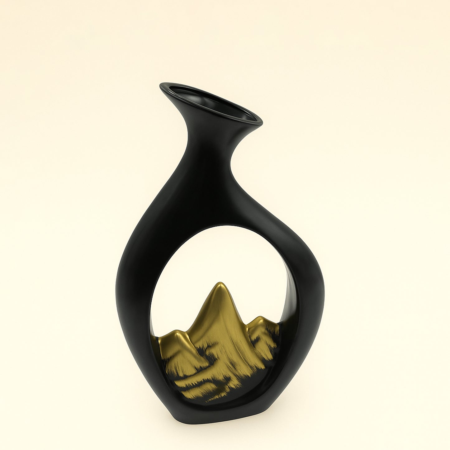 Ceramic Flower Vase – Abstract Mountain Cutout Design – 10901 / 10900 – AF Style